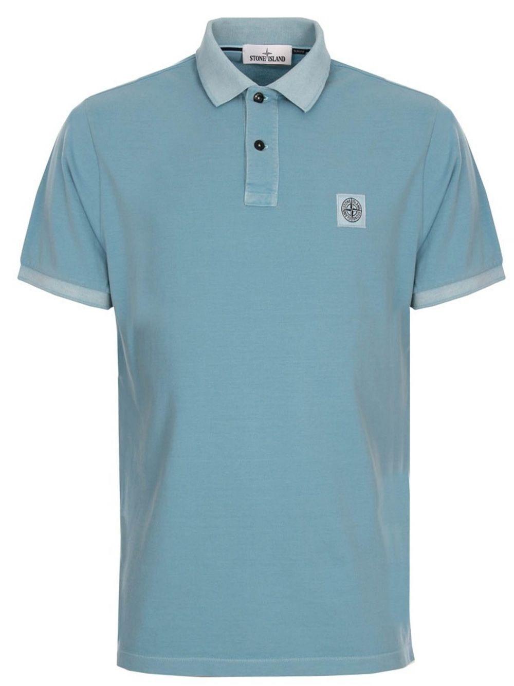 Light Blue Polo Logo - Stone Island Green Polo shirt | Designerwear