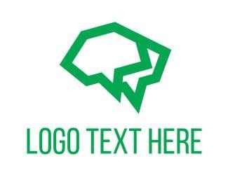 With Green Speech Bubble Phone Logo - Speech Bubble Logo Maker | BrandCrowd