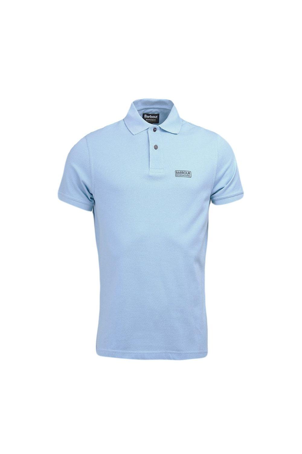 Light Blue Polo Logo - Barbour Polo Shirt in Light Blue MML0398/IN71 | Michael Stewart Menswear