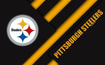 Black and Yellow Steelers Logo - Download wallpaper Pittsburgh Steelers, 4k, AFC North, logo, NFL