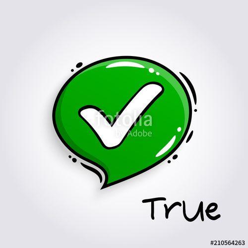 With Green Speech Bubble Phone Logo - Green speech bubble with tick sign. Approve symbol for evaluation