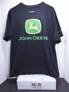 Deere and Company Logo - HANES John Deere Tractors Company Logo Men's Black T-Shirt Size ...