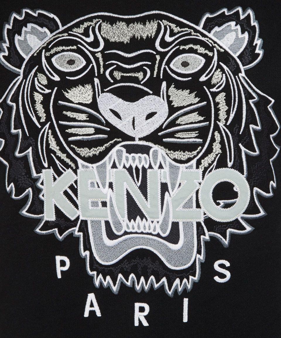 Kenzo Black Logo - KENZO Black Tiger Cotton Sweatshirt in Black for Men - Lyst