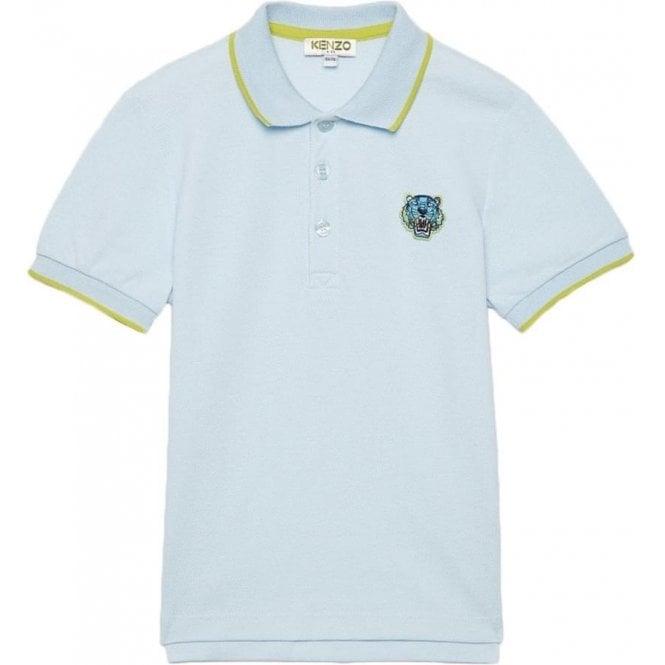 Light Blue Polo Logo - Kenzo Kids. Kenzo 2 4 Years Tiger Polo Shirt In Light Blue. Chameleon