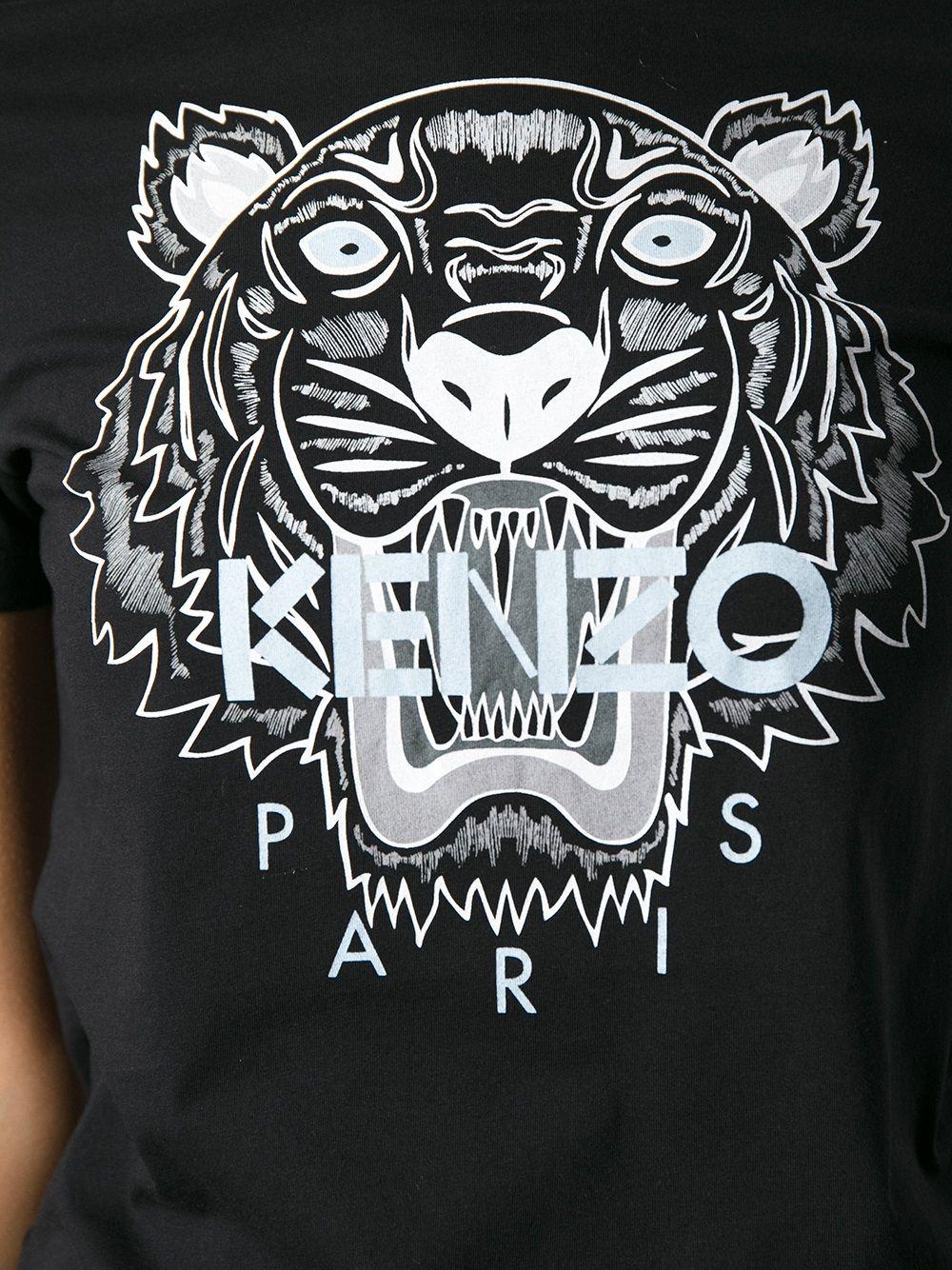 Kenzo Black Logo - KENZO Logo T Shirt In Black