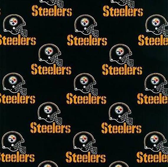 Black and Yellow Steelers Logo - Pittsburgh Steelers NFL Football Fabric
