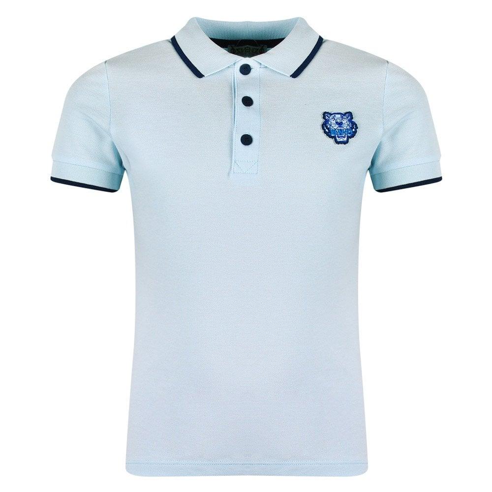 Light Blue Polo Logo - Kenzo Polo Shirt | Light Blue KN11548-42 | Designer Childrenswear