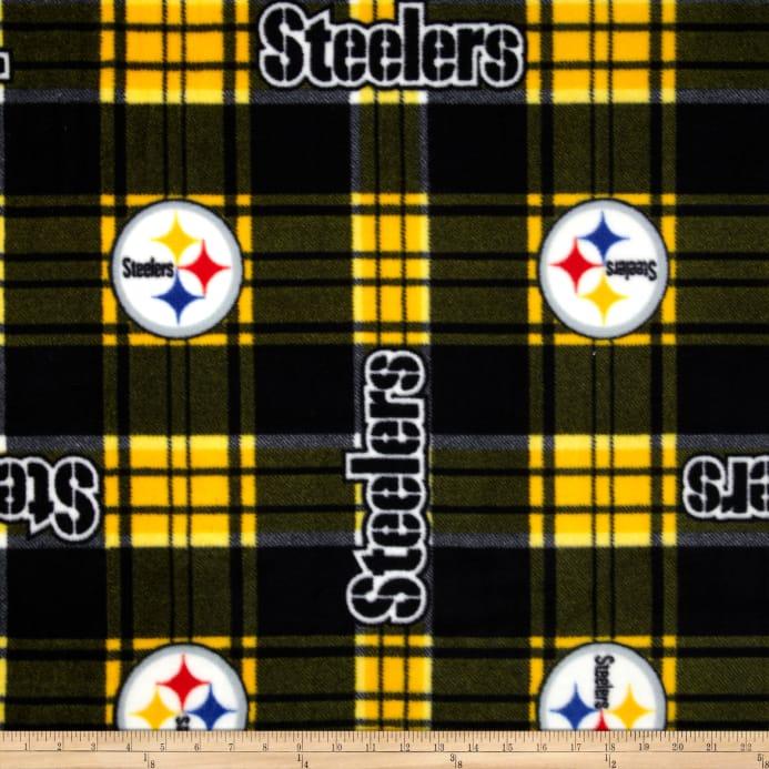 Black and Yellow Steelers Logo - NFL Pittsburgh Steelers Plaid Fleece Black Yellow