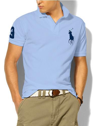 Light Blue Polo Logo - Polo Shirt With Dinosaur Logo Polos Light Blue Mens Polo Shirt