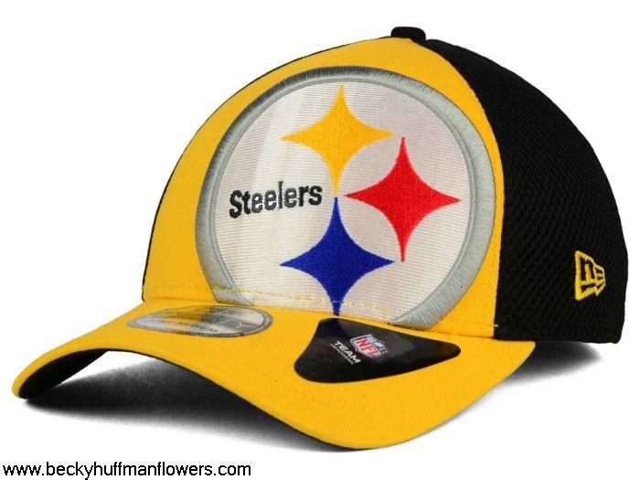 Black and Yellow Steelers Logo - New Era Yellow Black Pittsburgh Steelers NFL Logo Blimp 39THIRTY Cap