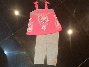 Couture Lighting Logo - Juicy Couture New Gen. Pink Grey Cotton 2 Piece Set & Logo Baby Girl