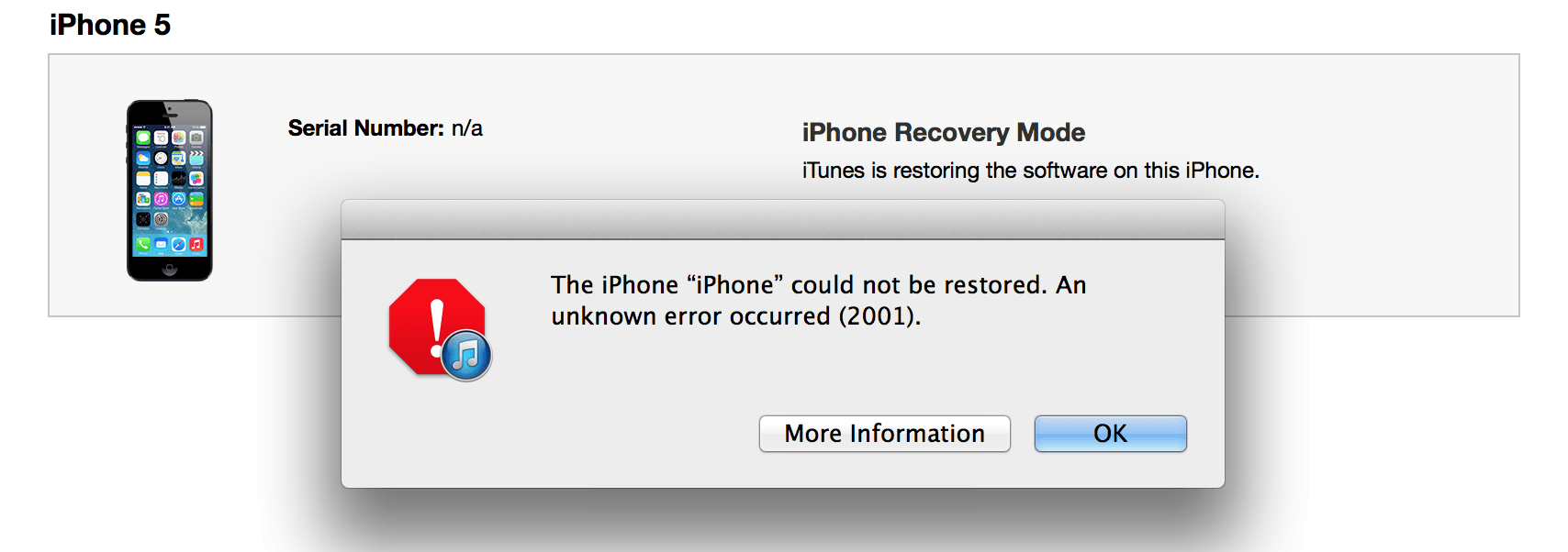 iPhone iTunes Logo - How to restore my iPhone when iTunes keeps returning an error 2001 ...