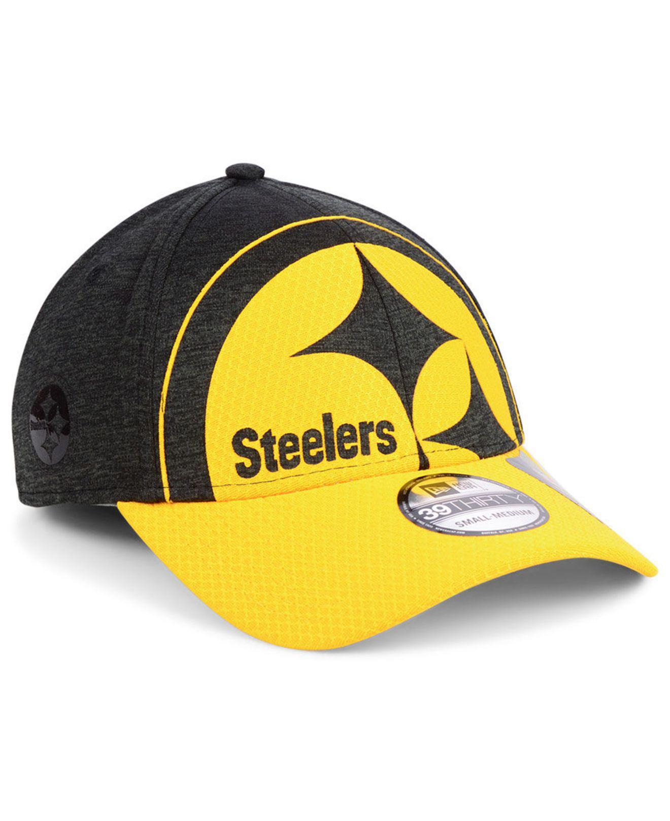 Black and Yellow Steelers Logo - Lyst - KTZ Pittsburgh Steelers Oversized Laser Cut Logo 39thirty Cap ...