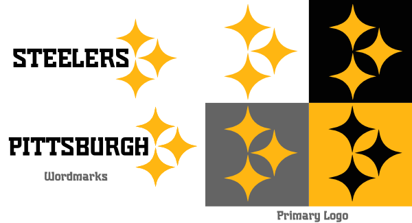 Black and Yellow Steelers Logo - Pittsburgh Steelers Creamer's Sports Logos