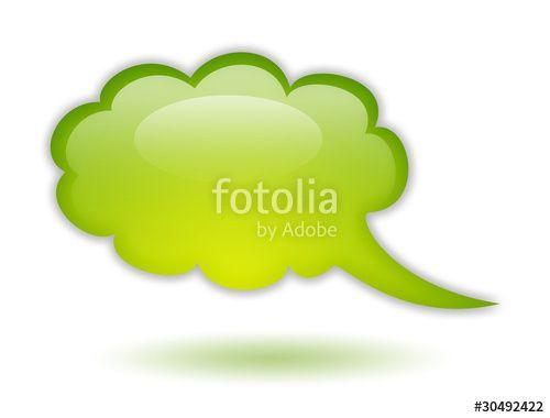 With Green Speech Bubble Phone Logo - Green Speech Bubble And Royalty Free Image On Fotolia