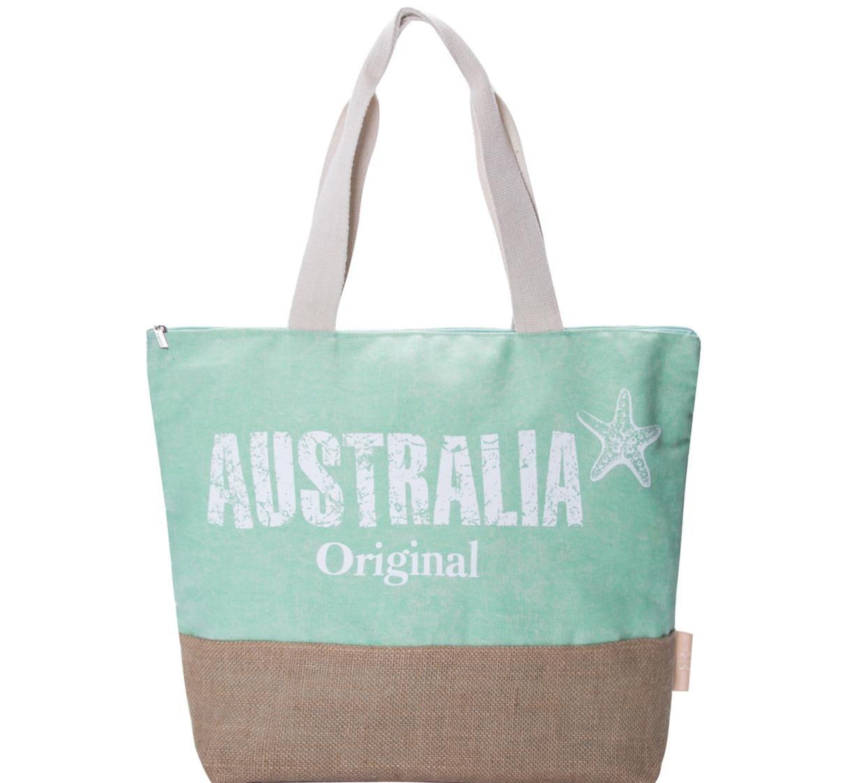 Pastel Beach Logo - RA15B - Pastel Beach Bag - Mint Green