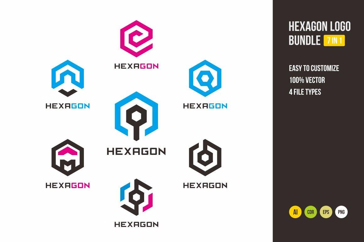 Hexagon Shaped Logo - Hexagon Logos