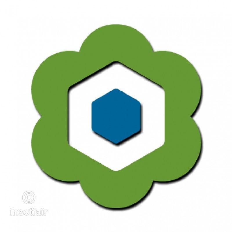 Hexagon Shaped Logo - Flower shaped logo with hexagon symbol inside