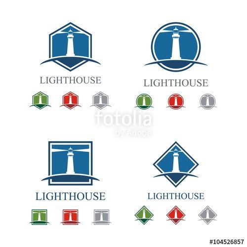 Square Shaped Logo - Simple Lighthouse Logo, Shaped Square, Hexagon, Diamond And Circle ...