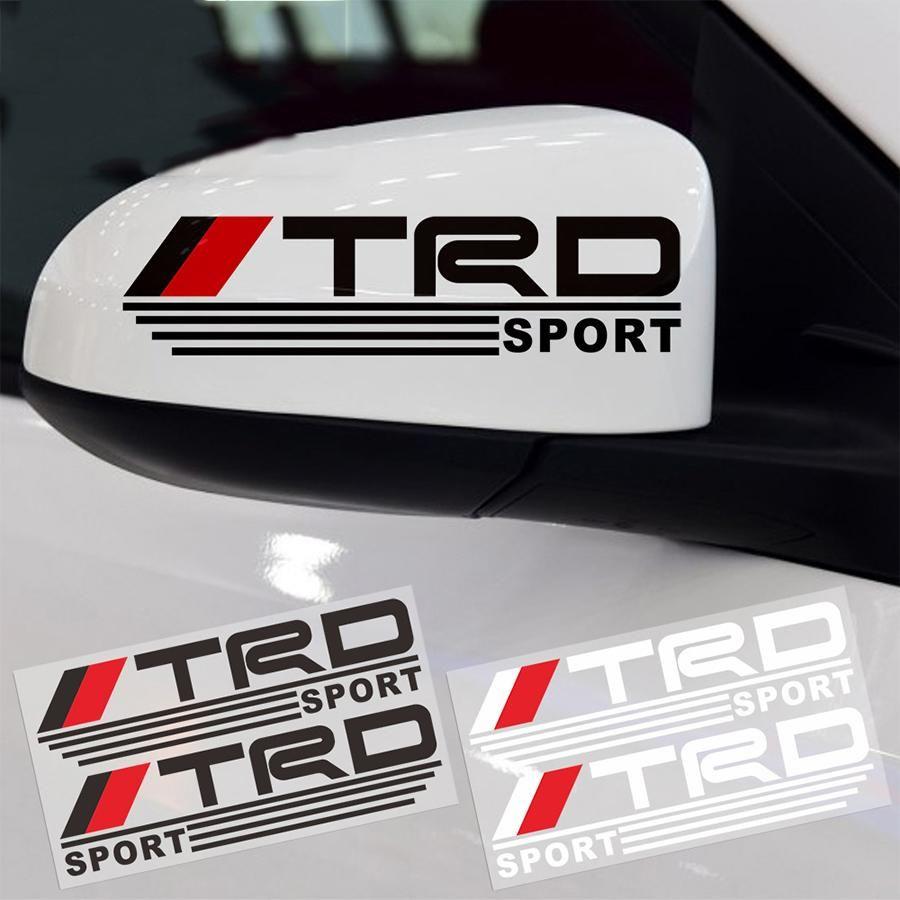 TRD Logo - Car Styling TRD Logo Rearview Mirror Reflective Car Stickers