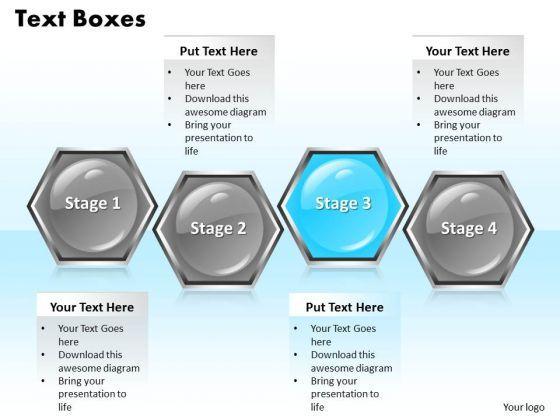 Hexagon Shaped Logo - Ppt Regular Hexagon Shaped Text Boxes PowerPoint Background 4 Stages ...