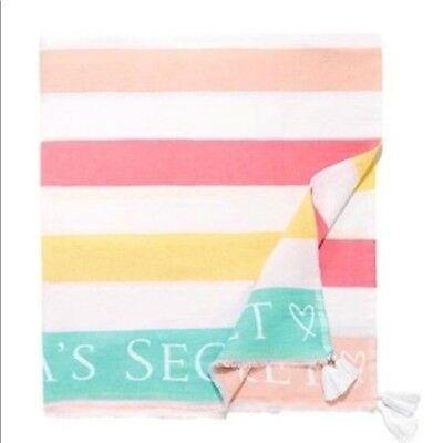 Pastel Beach Logo - NWT VICTORIAS SECRET VS PINK Beach Blanket Pastel Pink Logo Limited ...