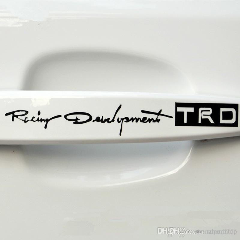 TRD Logo - Car Styling TRD Logo Door Handle Reflective Car Stickers