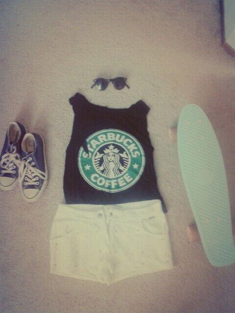 Pastel Beach Logo - Excuses for the gap in the logo! Starbucks tank top with white