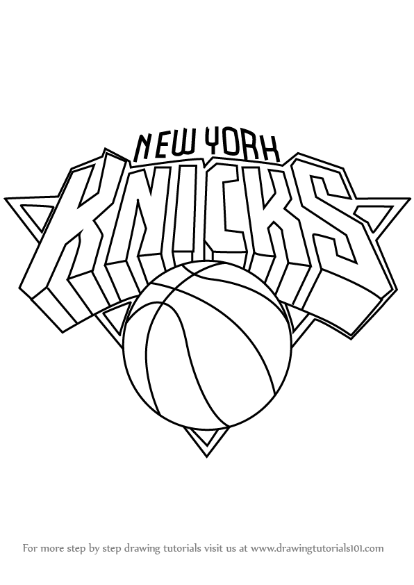 Knicks Logo - Learn How to Draw New York Knicks Logo (NBA) Step by Step : Drawing ...