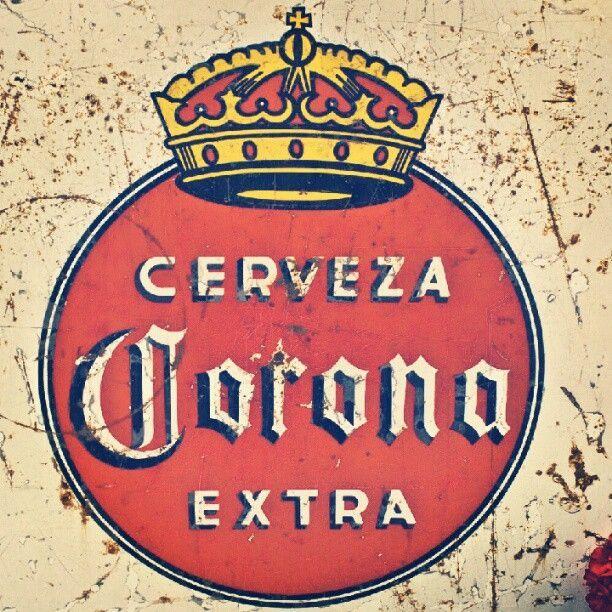 Vintage Corona Logo - Cerveza Corona extra. BEER. Pinte