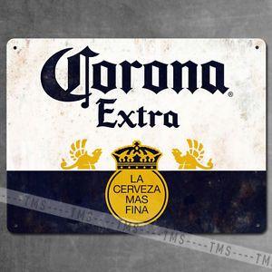 Vintage Corona Logo - CORONA EXTRA BEER VINTAGE KITCHEN METAL SIGN RETRO PLAQUE tinGARAGE
