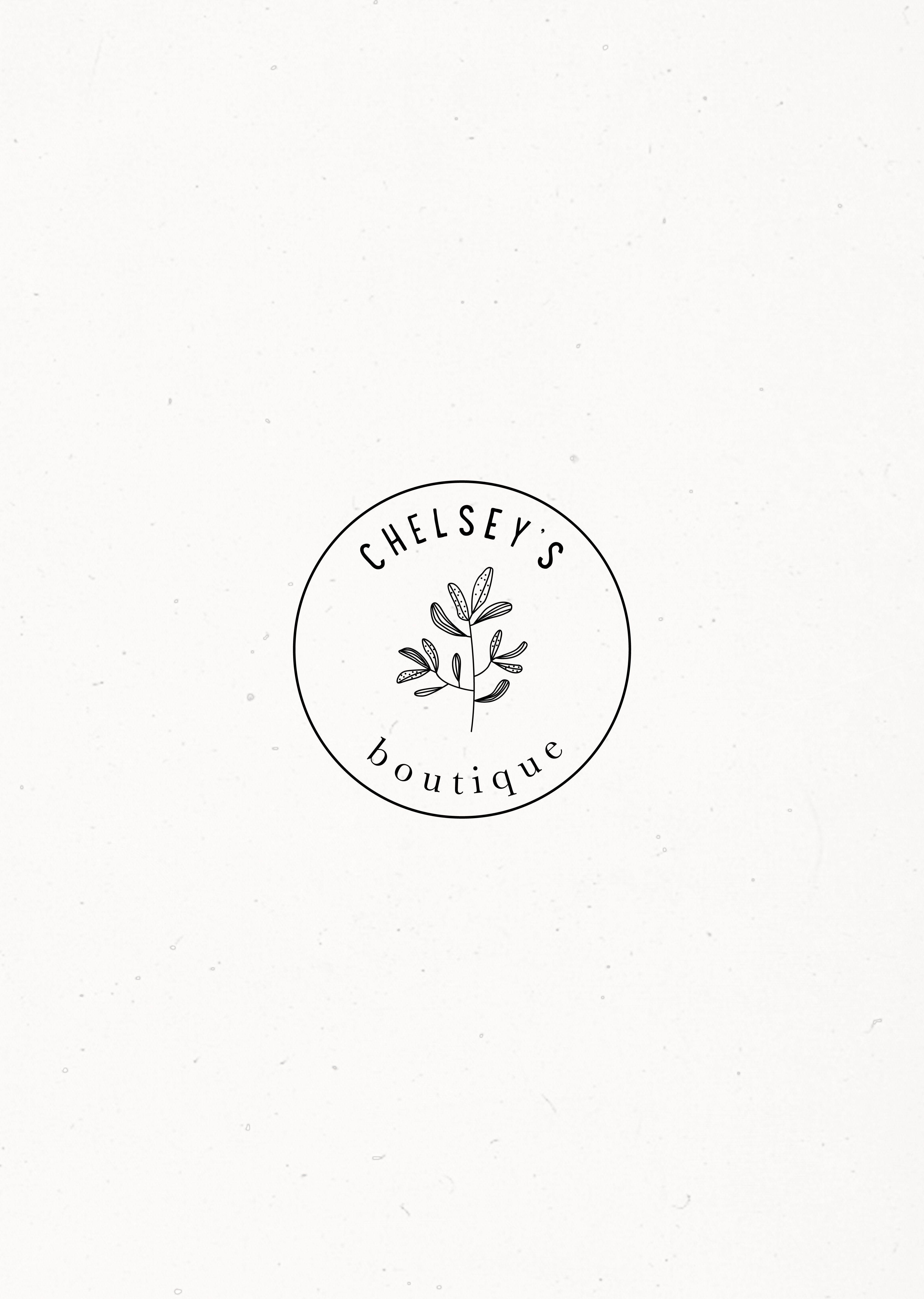 Cute Black and White Logo - Boutique Business Logo Design Set Floral Photography Botanical Leaf