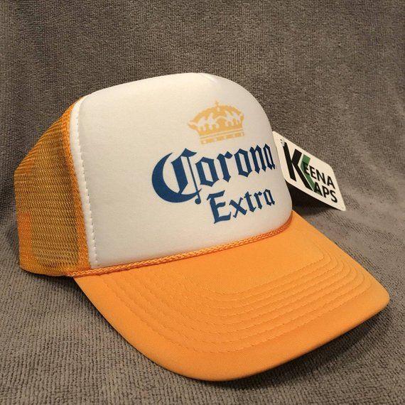 Vintage Corona Logo - Corona Extra Beer Trucker Hat Old Logo Vintage Snapback Party