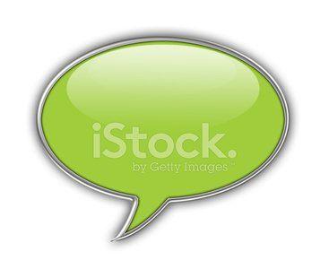 With Green Speech Bubble Phone Logo - Blank Green Speech Bubble Social Media stock vectors