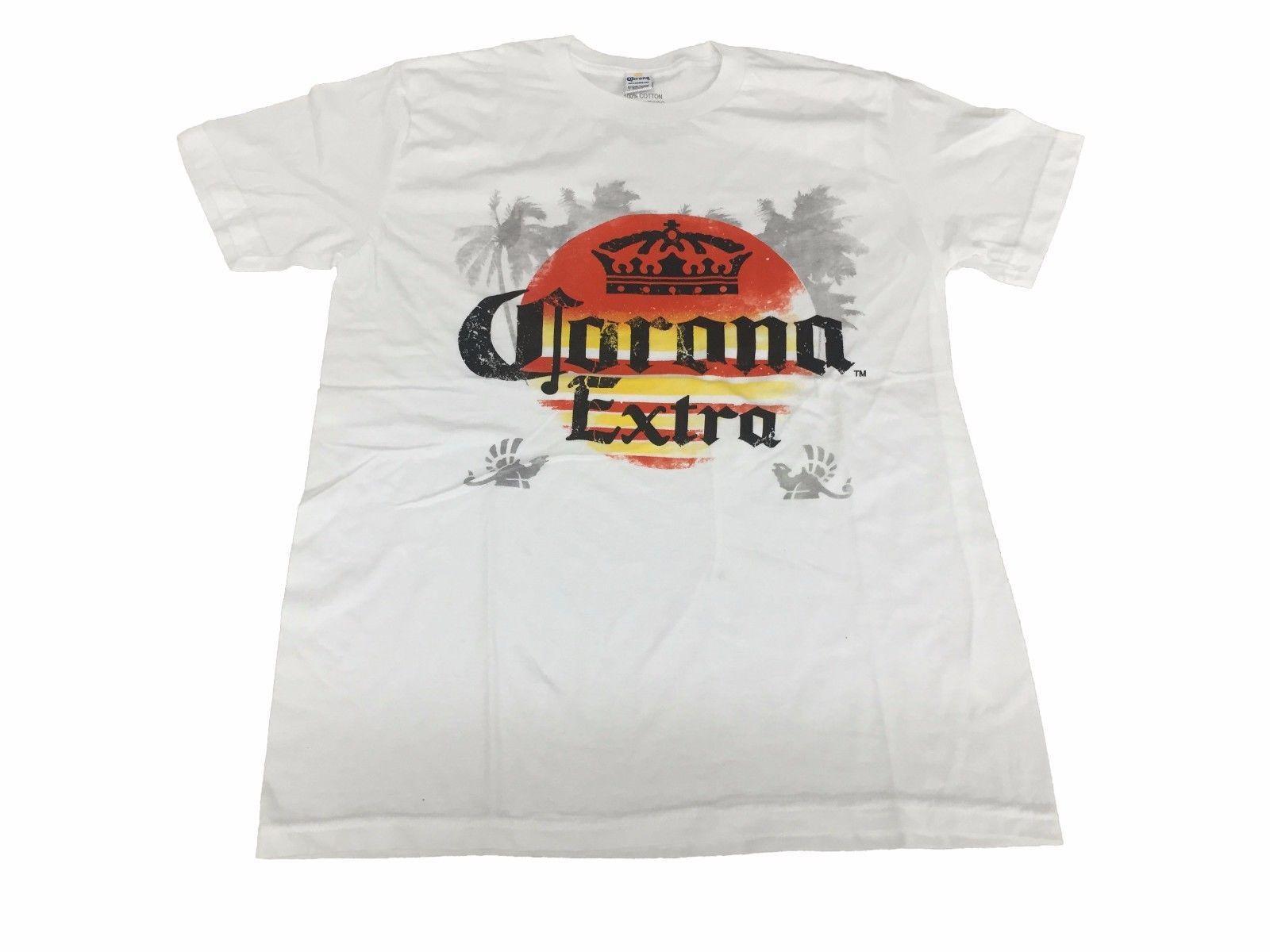 Vintage Corona Logo - Corona Extra Tropical Beer Vintage Classic Beach Logo Men'S T Shirt
