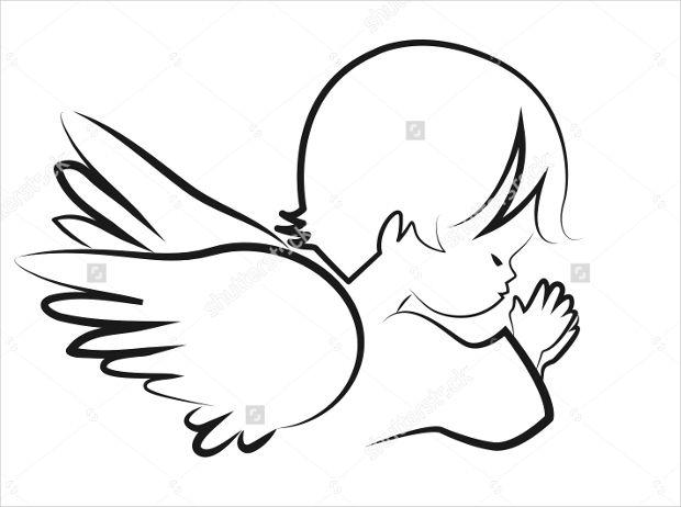Cute Black and White Logo - 25+ Angel Wings Logo Designs, Ideas, Examples | Design Trends ...