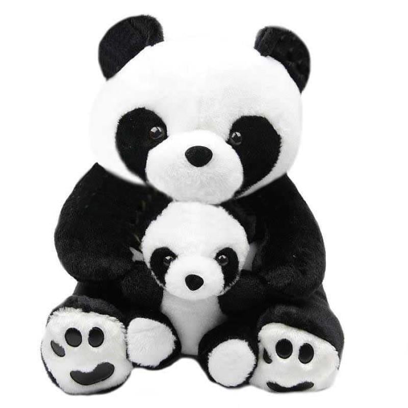 Cute Black and White Logo - Buy Cute Black and White Mumma Baby Panda Plush Animal Soft Toy ...