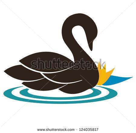 Two Swans Logo - Stock Image similar to ID 59304367 drawing. two swans