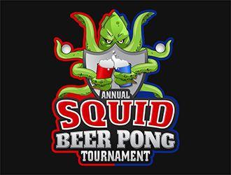 Squid Sports Logo - Annual Squid Beer Pong Tournament logo design - 48HoursLogo.com