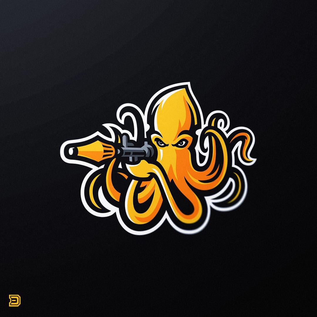 Squid Sports Logo - dasedesigns - Derrick Stratton - Custom Squid Mascot Logo I worked ...