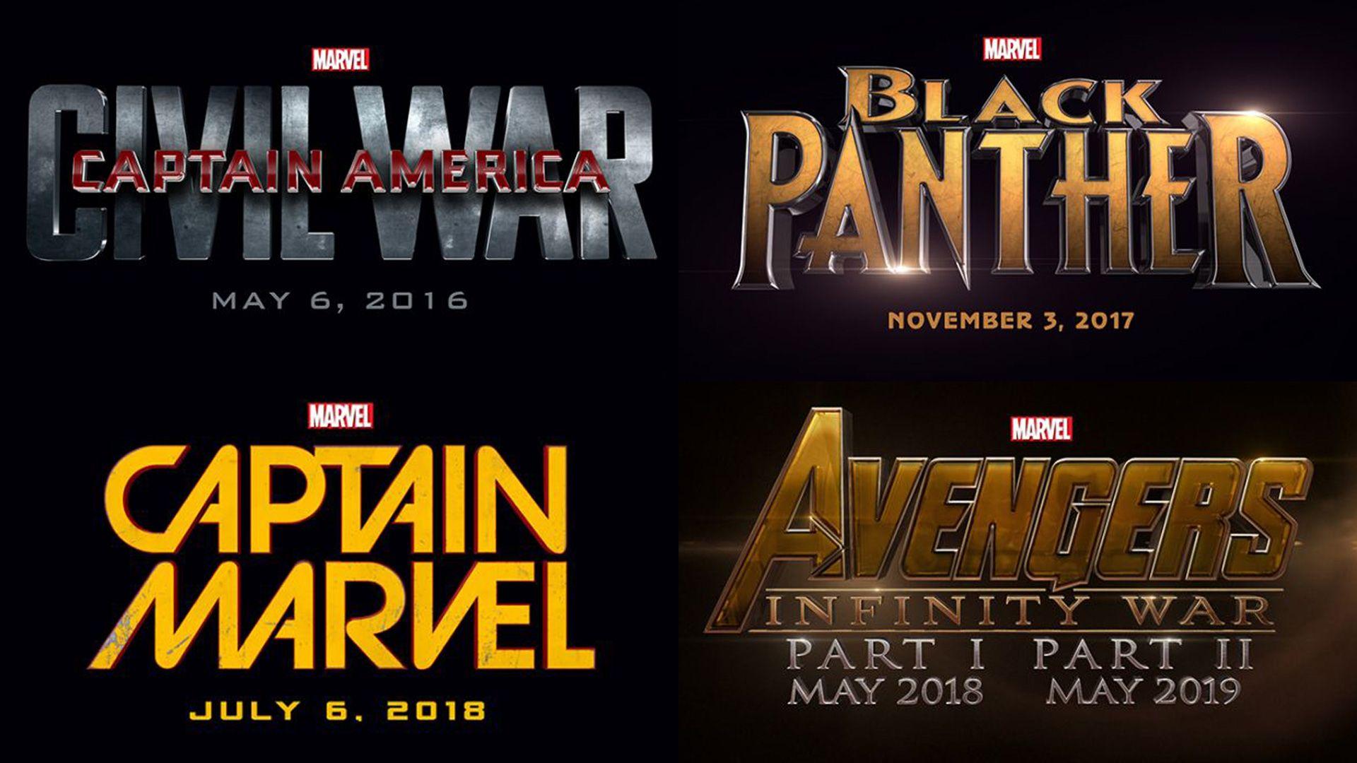 Captain Marvel Movie Logo - Marvel Announces New Movies: Black Panther, Captain Marvel, Avengers ...