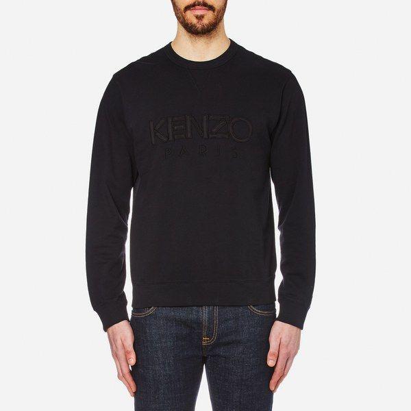 Kenzo Black Logo - KENZO Men's Text Logo Sweatshirt - Black - Free UK Delivery over £50
