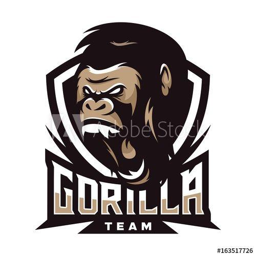 Ape Sports Logo - gorilla big foot monkey animal wild mascot sport logo illustration