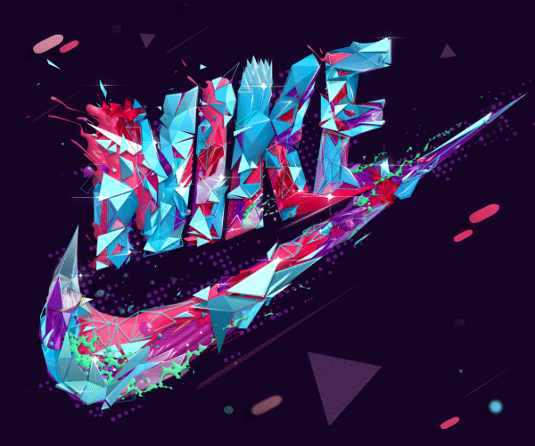 colourful nike logo