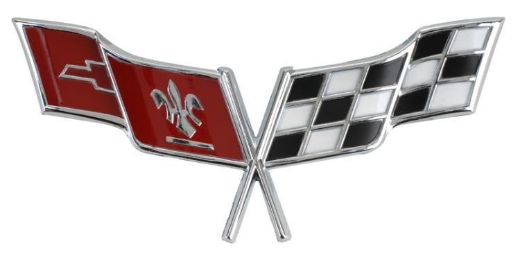 C3 Corvette Logo - 1977 1979 C3 Corvette Crossed Flags Nose Emblem