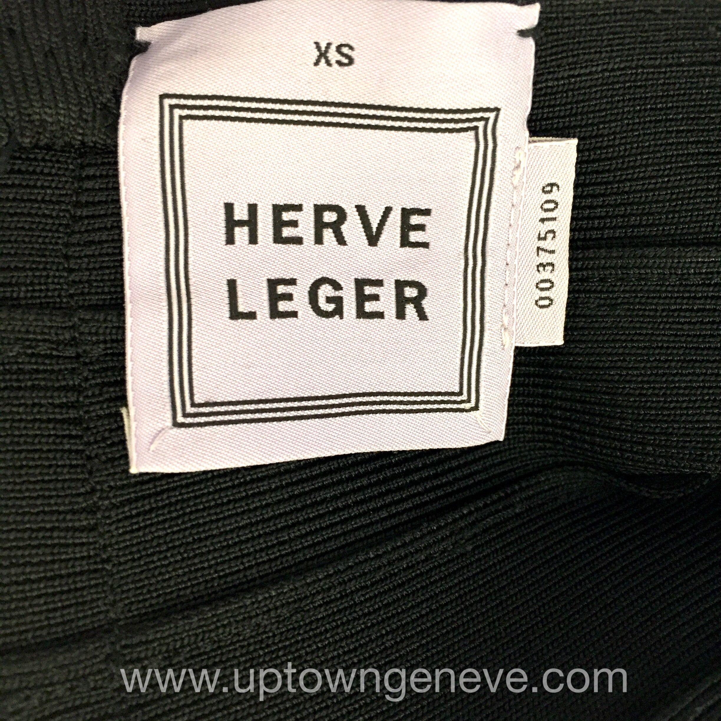 Herve Leger Logo - Hervé Leger black A line mini skirt Uptown Genève
