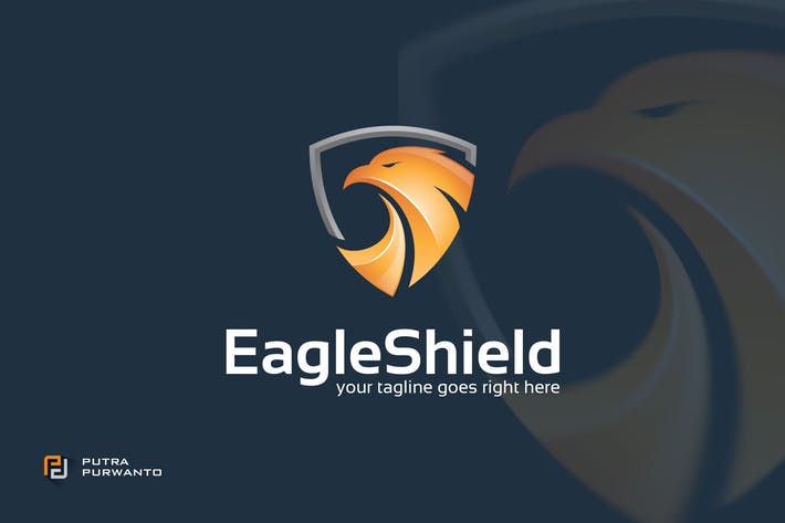 Blue Eagle Shield Logo - Eagle Shield - Logo Template by putra_purwanto on Envato Elements