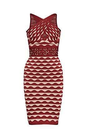 Herve Leger Logo - Hervé Léger Herve Leger Kenna Pierced Scallop Jacquard Bandage Dress ...