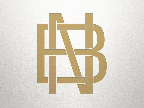 NB Logo - Interlocking Logo Design BN NB Interlocking Logo Digital | Etsy