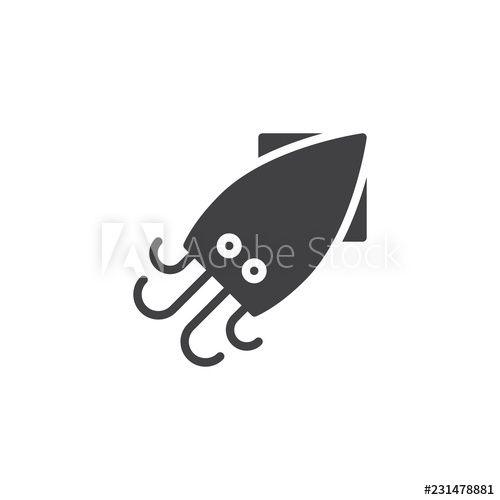 Squid Sports Logo - Squid food vector icon. filled flat sign for mobile concept and web ...